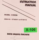 DoAll-DoAll Contour Bandsaw Parts List Model V-16 Saw Machine Manual-V-16-04